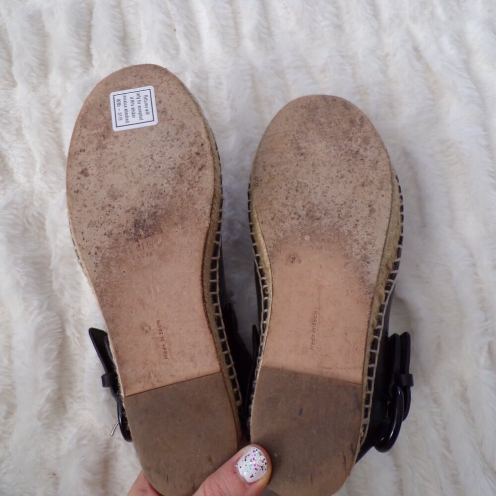 Celine black leather espadrilles flats 35/5 - Picture 8 of 12